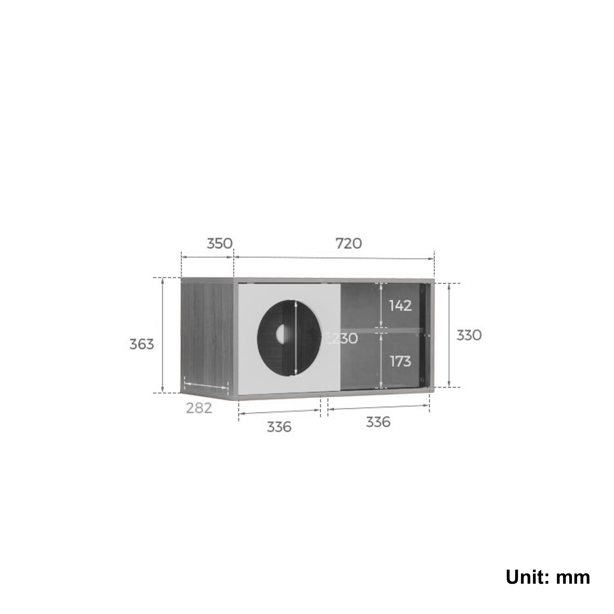Linspire Forma Sliding Door Module, Natural Wood