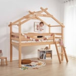 Boori Forest Kids Teepee Single Loft Bed, Almond