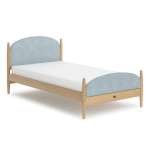 Boori Yarra Kids King Single Bed With Fabric Covers, Blueberry and Beech