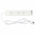 Brilliant CANNES Smart WiFi Powerboard with USB-A and USB-C Chargers, White