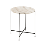 Hjem Design Avila Marble Side Table, White