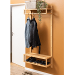 Hjem Design Bali Clothes Rack with Hang Bar+3 Shelves