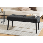 Hjem Design Glory Bench, Charcoal