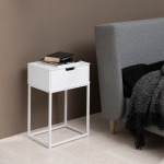 Hjem Design Mitra Bedside Table, White