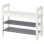 IKEA HEMNES Bench with shoe storage 85x32cm White