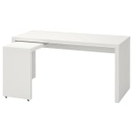 IKEA MALM Desk with pull-out panel 151x65cm White