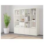 IKEA KALLAX Shelving Unit with 4 Inserts 147x147cm, White