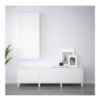 IKEA BESTA Storage with drawers 180x40x48CM Lappviken white