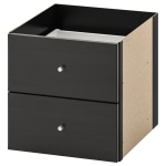 IKEA KALLAX Insert with 2 drawers 33X37cm Black-brown