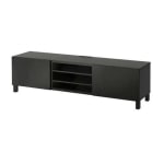 IKEA BESTA TV bench with drawers, Lappviken black-brown, 180x40x48 cm