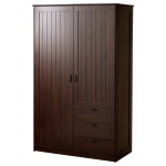 IKEA MUSKEN Wardrobe with 2 Doors & 3 Drawers 124x60x201cm Brown