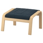 IKEA POANG Footstool, Birch veneer, Hillared dark blue