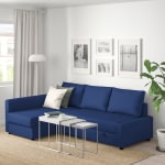 IKEA FRIHETEN Corner Sofa-Bed With Storage SKIFTEBO BLUE