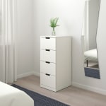 (Nordli Part)IKEA NORDLI Chest of 4 Drawers 40 x 99 cm White