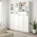 IKEA BILLY / OXBERG Bookcase With Panel/Glass Doors, 160x30x202 cm White