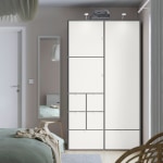 IKEA VISTHUS Wardrobe, grey/white, 122x59x216 cm