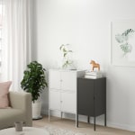 IKEA LIXHULT Cabinet combination, grey/anthracite, 95x35x92 cm