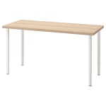 IKEA LAGKAPTEN / OLOV Desk white stained oak effect, white 140x60 cm