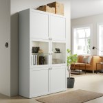 IKEA BESTA Storage Combination w Glass Doors, WH 120x42x193 cm