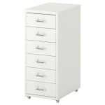 IKEA HELMER Drawer unit on castors 28x69cm White