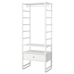 IKEA ELVARLI wardrobe combination, with a drawer, white 84x55x216 cm