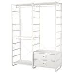 IKEA ELVARLI wardrobe combination white 165x55x216 cm