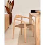 Kave Home NINA Dining Chair, Brown & Natural