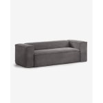 Kave Home Blok 2-Seat Sofa, Corduroy, Grey