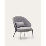 Kave Home Eamy Armchair, Grey & Black