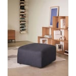 Kave Home NEOM Ottoman, Blue, 75x65x40