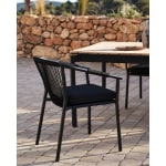 Kave Home Xelida Outdoor Dining Chair, Black, Set of 4