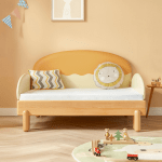 Linspire Sunny Extendable Kids Bed Frame, 120x200cm, Yellow & Natural