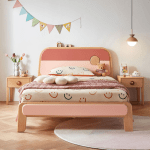 Linspire Berry Solid Wood Kids Bed Frame, 150x200cm, Pink