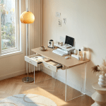 Linspire Wisp Illusion Desk with Transparent Legs