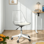 Linspire Wisp Transparent Office Chair, Clear