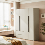 Linspire Stele 4-Door Wardrobe with Drawers & Double Level Hanging