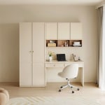 Linspire Haven 2-Door Wardrobe with Desk, Cabinet and Chair Set