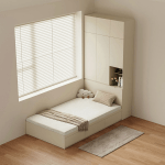 Linspire Lattice Small Double Bed Frame with Drawers and Storage Headboard, 120x243x242cm