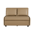 Linspire Lumen Love Seat Leathaire Sofa Bed, Brown