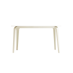 Linspire Warp Glass Top Dining Table, Creamy White, 140x80x75cm