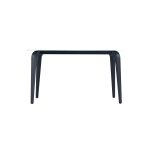 Linspire Warp Glass Top Dining Table, Black & White Marble, 140x80x75cm