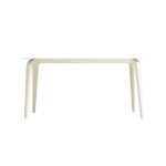 Linspire Warp Glass Top Dining Table, Creamy White, 160x85x75cm