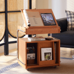 Linspire Zen Movable Storage Side Table with Casters