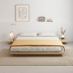 Loft Japandi Platform Bed Base with 2 Bedside Tables, Super King