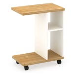 Loft Kalibri Laptop Stand, White & Light Wood