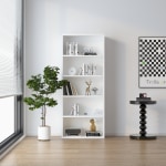 Loft Newton Bookcase, 5-Tier, White