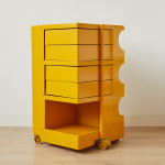 Merike Rosa 3 Tier Storage Trolley Cart, 73.5x43CM, Yellow