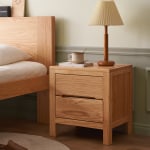 Solidwood Edinburgh Bedside Table, 47x37x50cm, Oak