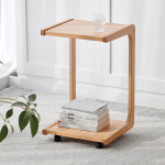 Solidwood Bailey Side Table with Wheels