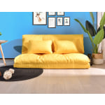Urbana Japanese Futon Lounge 2-Seater Sofa Bed, Yellow, 150cm